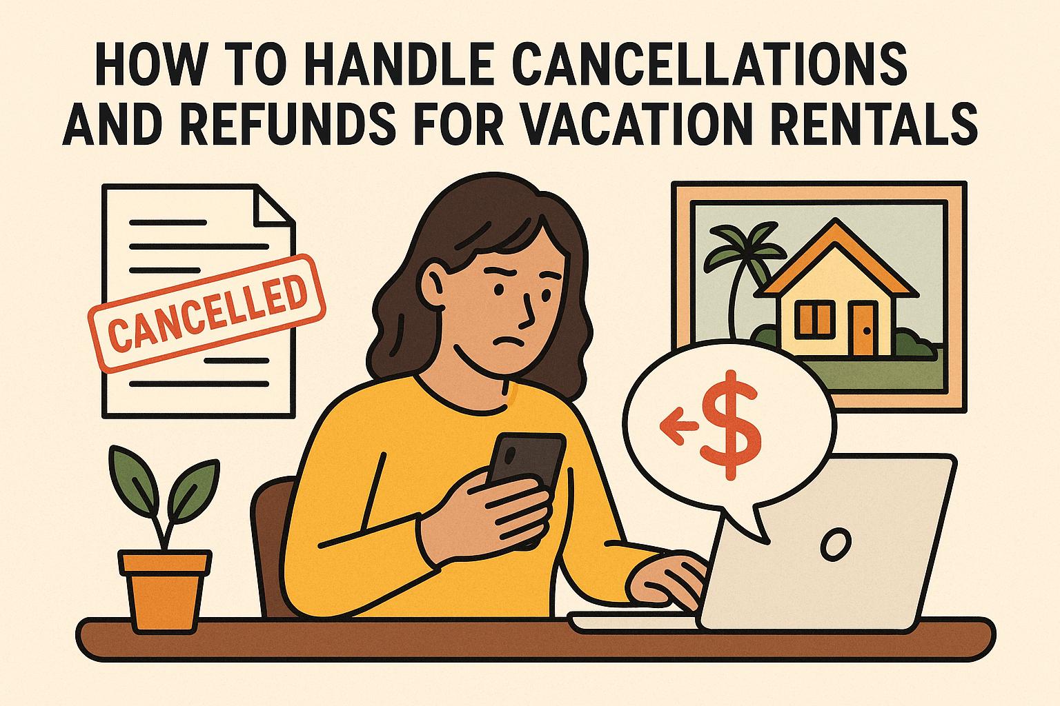 How to handle cancellations and refunds for vacation rentals.