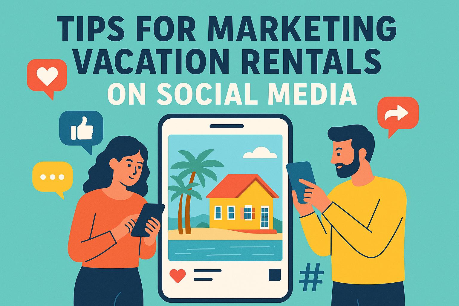 Tips for marketing vacation rentals on social media.
