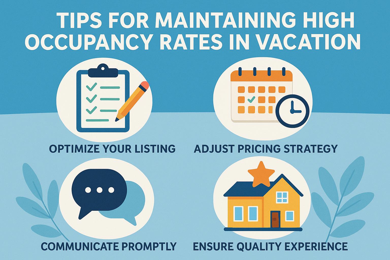 Tips for maintaining high occupancy rates in vacation rentals.