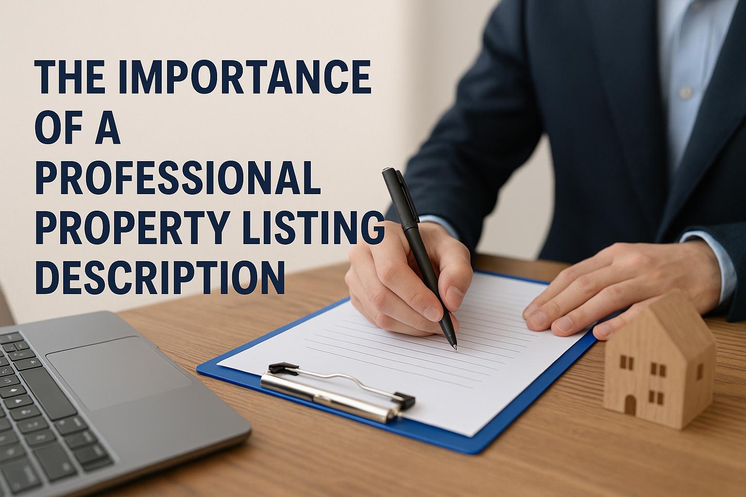 The importance of a professional property listing description.